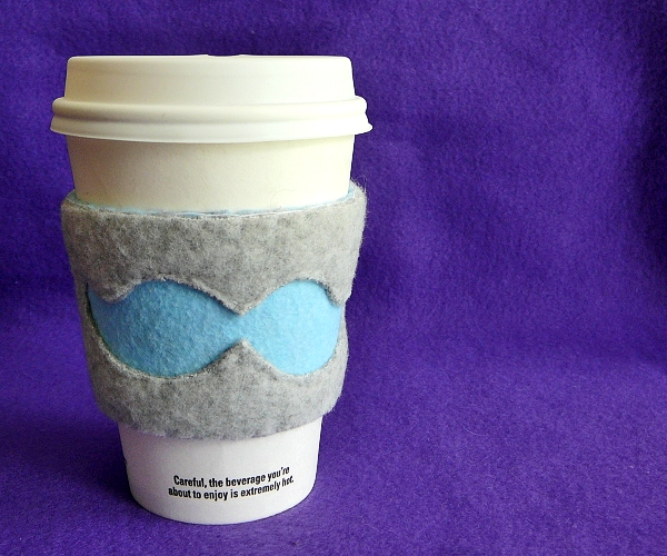 Prototype Mustache Coffee Cozy