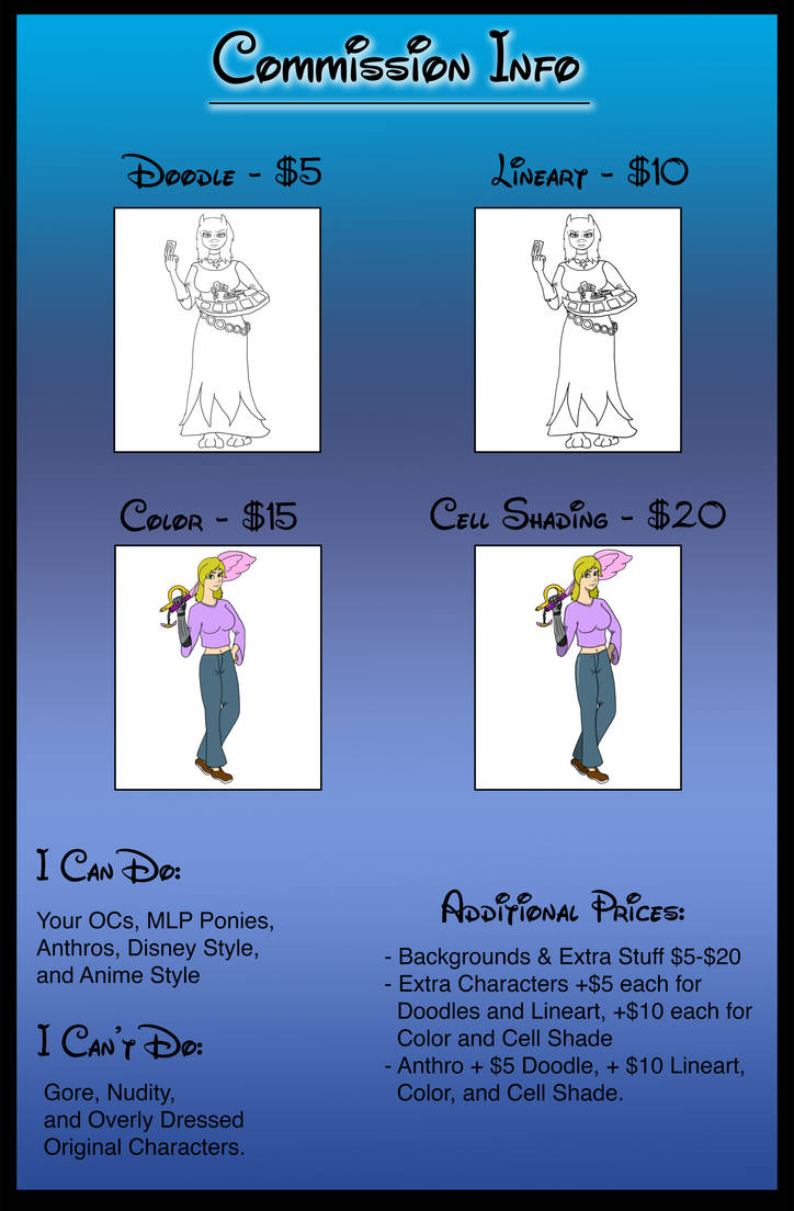 Commission Info - PayPal Only