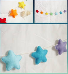 Felt Rainbow Star Garland