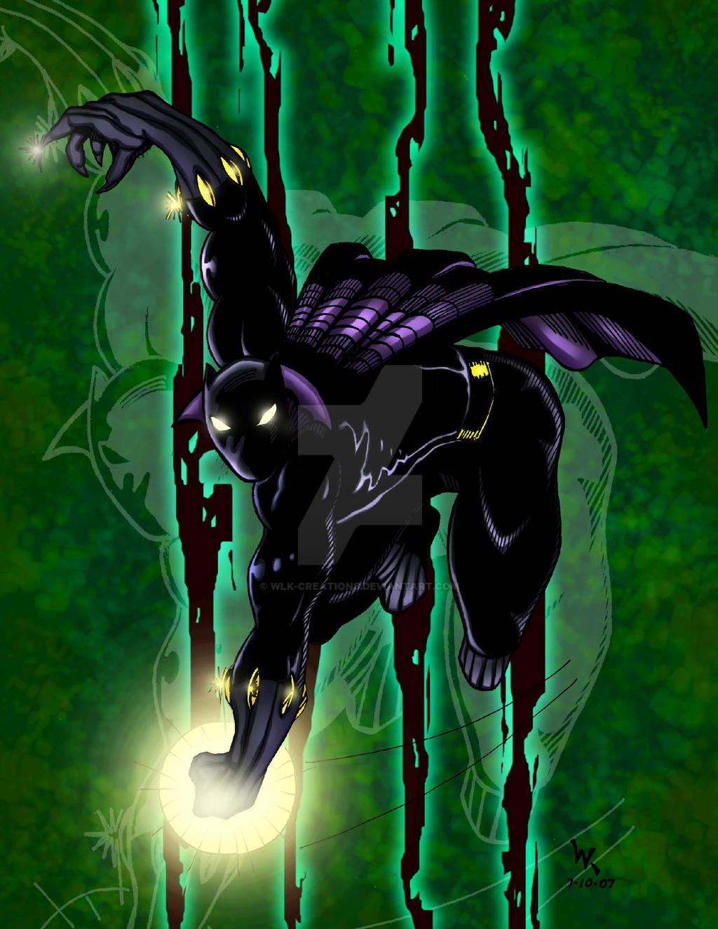 Black Panther In Color By Wlk Creations On Deviantart 