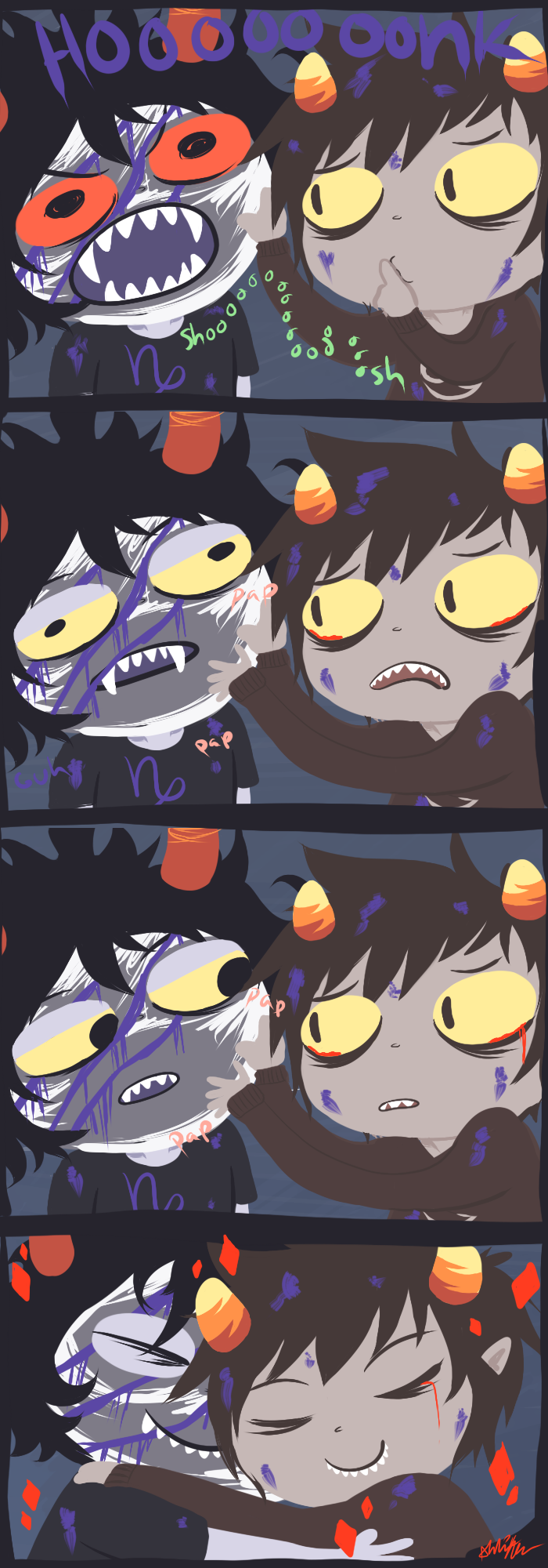 Karkat and Gamzee Hug