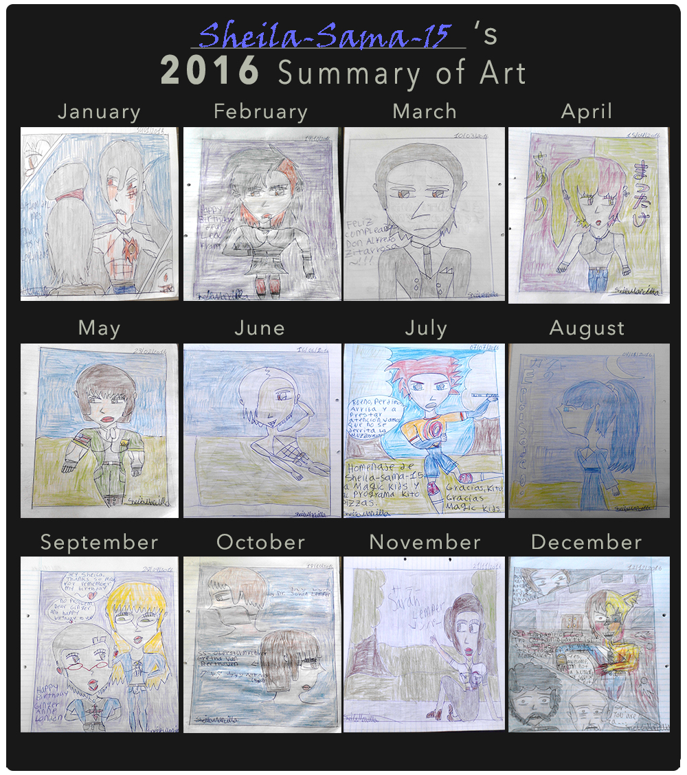 Sheila-Sama-15's 2016 Summary of Art