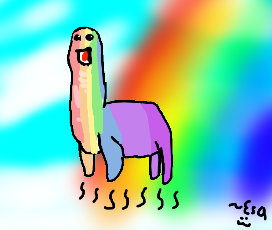 Flying Rainbow Llama :3