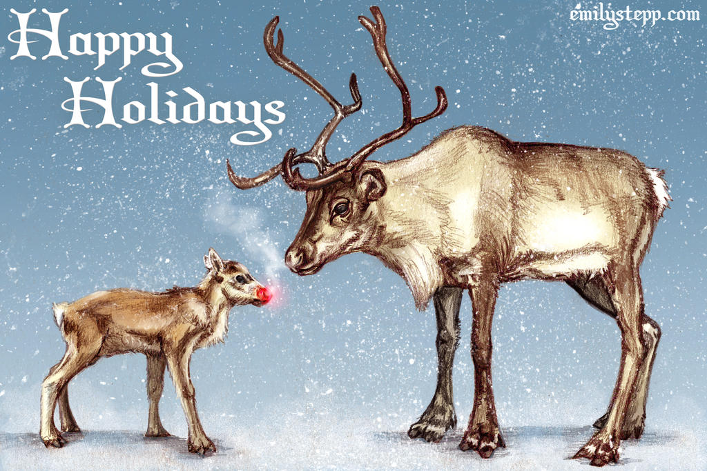 Realistic Rudolph Christmas Card by EmilyStepp on DeviantArt