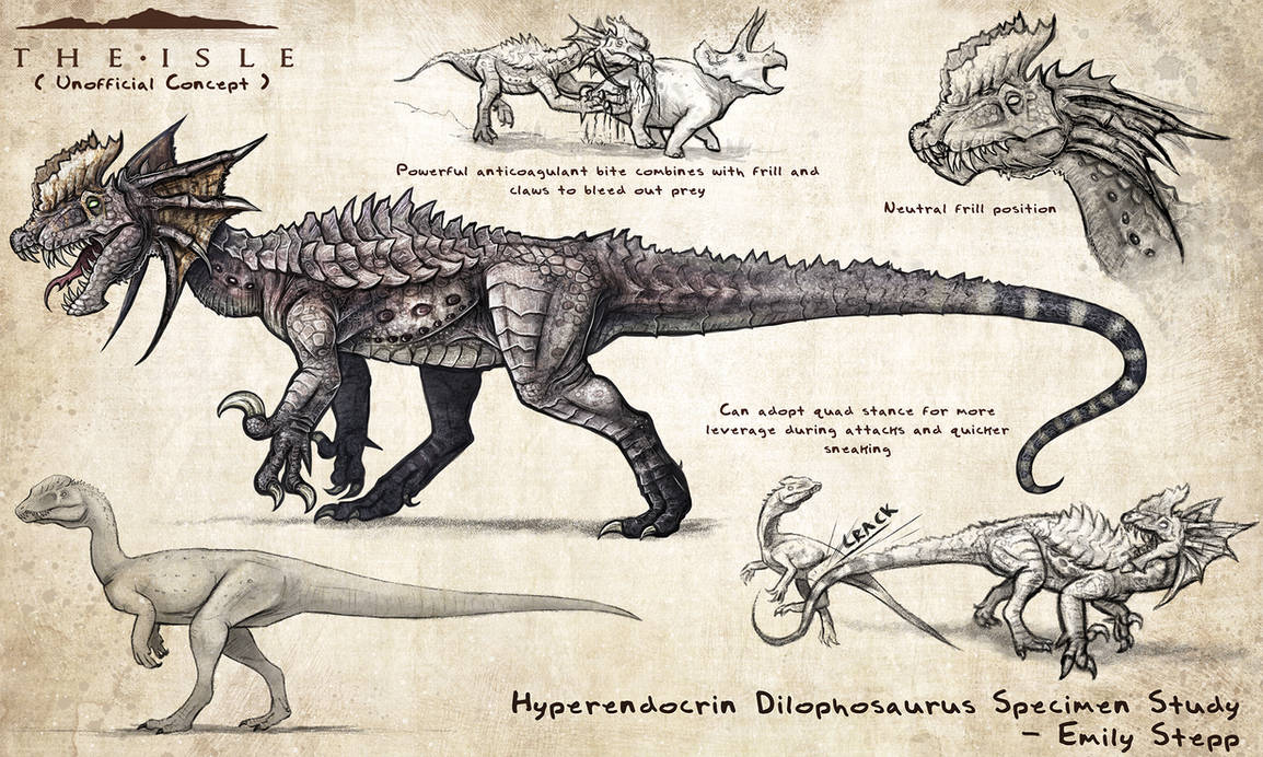 Hyperendocrin Dilophosaurus Fan Concept by EmilyStepp on DeviantArt