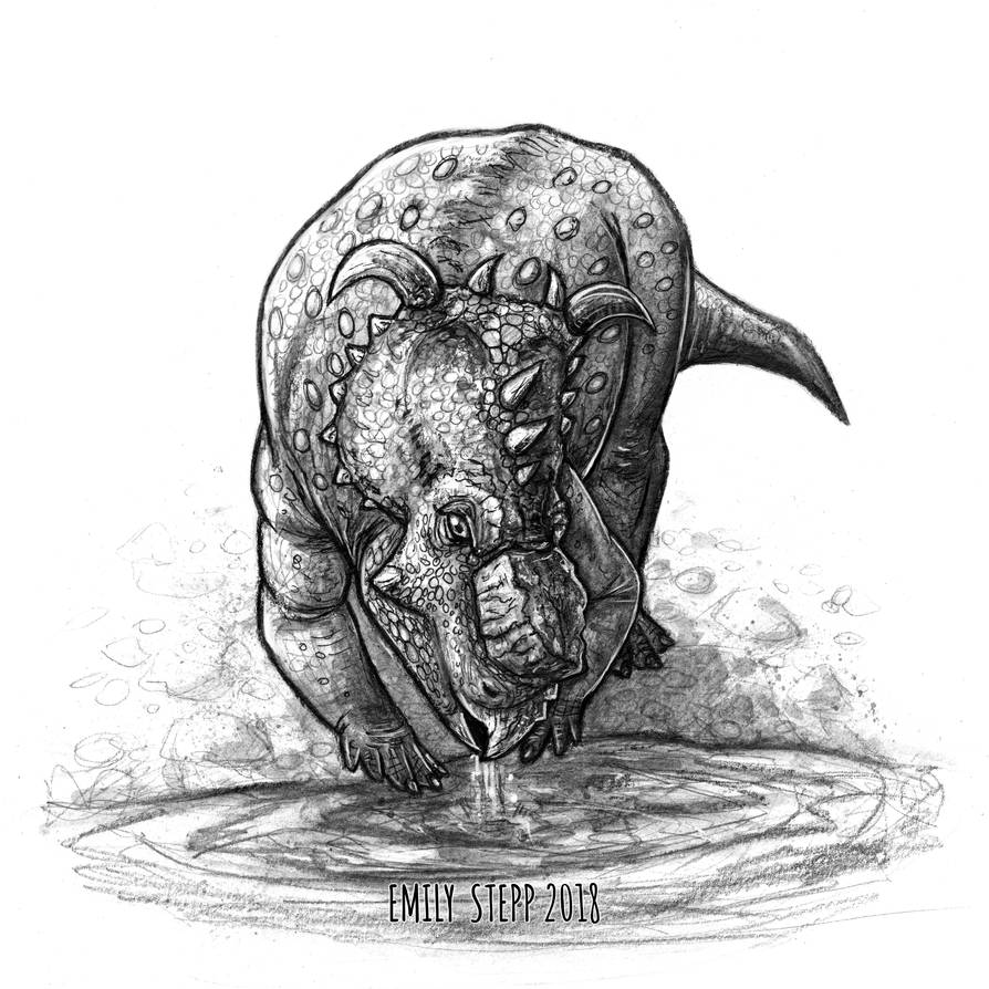 DrawDinovember Day 2 Pachyrhinosaurus by EmilyStepp DrawDinovember Day 2 Pachyrhinosaurus by EmilyStepp