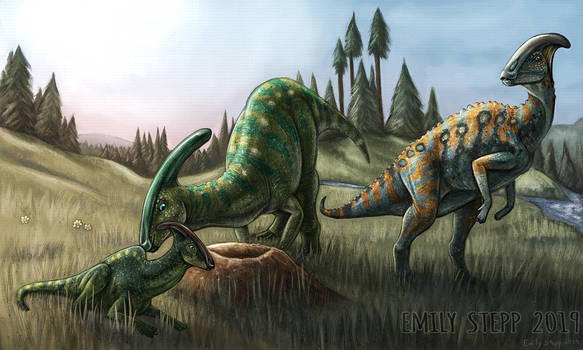 Parasaurolophus Family - The Isle Fan Commission