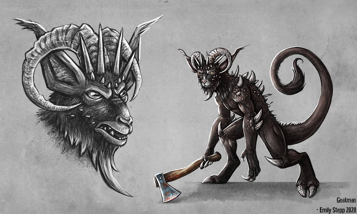 Goatman Concept Commission by EmilyStepp on DeviantArt