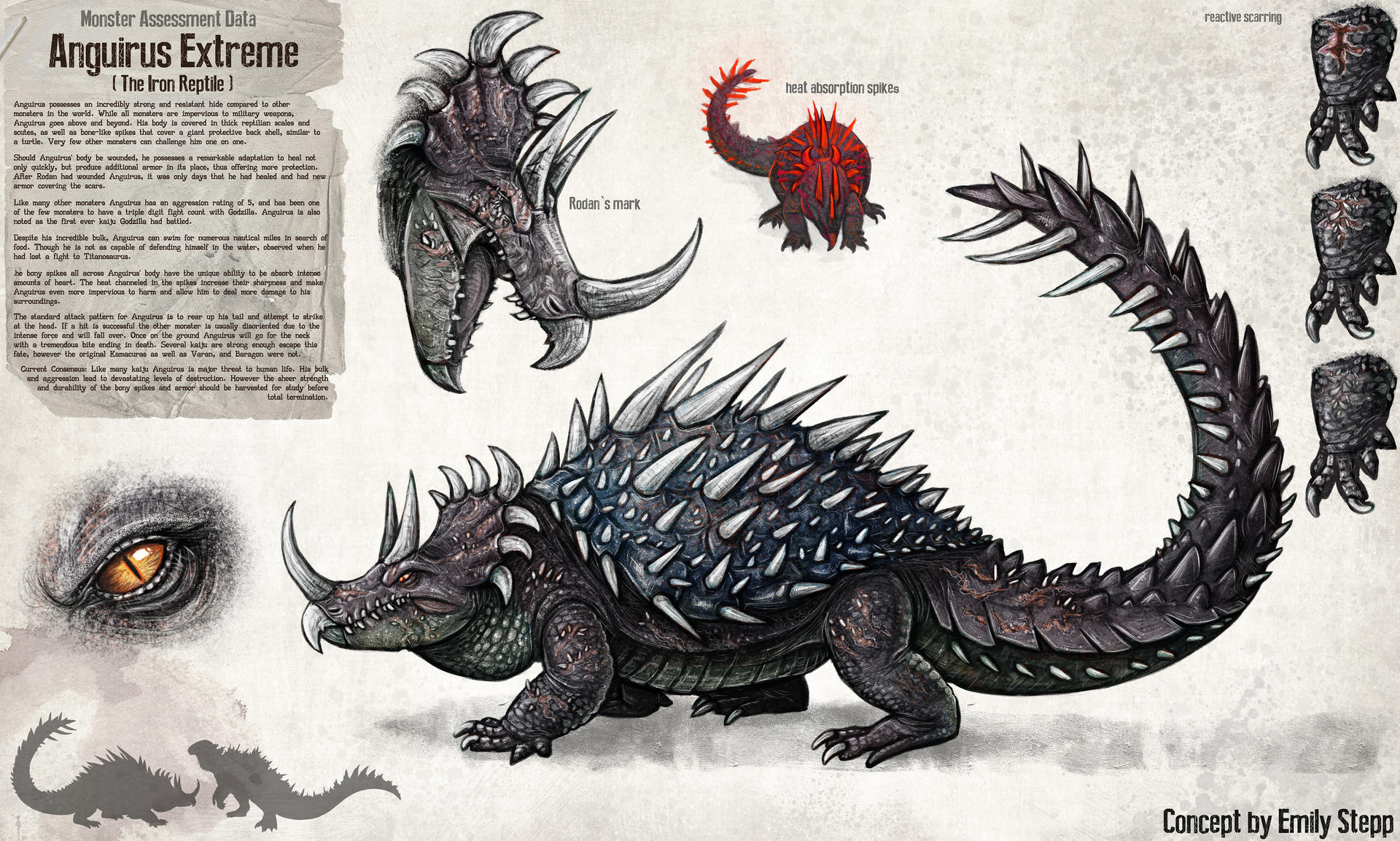Anguirus Extreme Concept Commission by EmilyStepp on DeviantArt