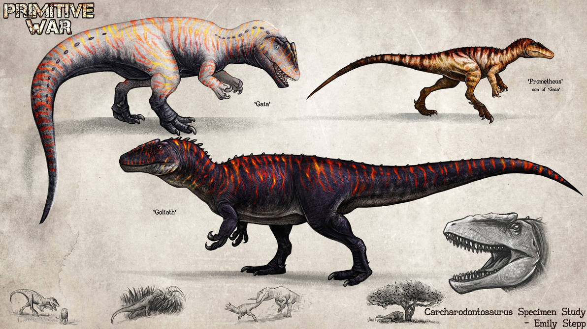 Primative War Raptor Primitive War Carcharodontosaurus Study by EmilyStepp on DeviantArt