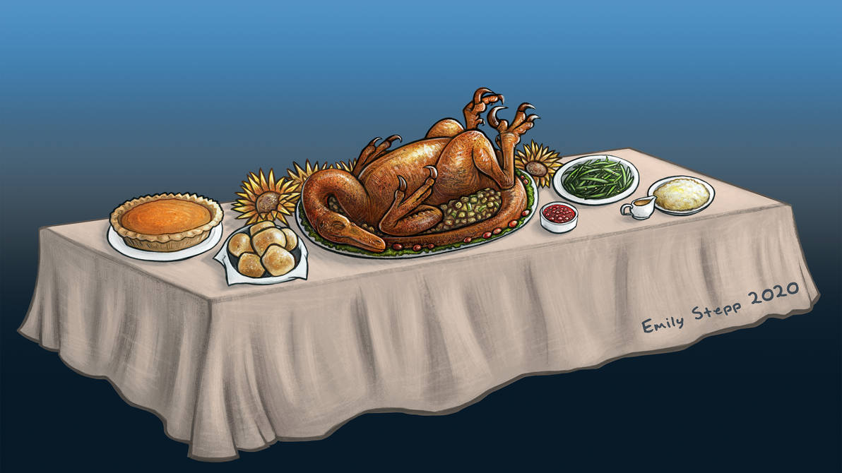 Velociraptor Thanksgiving Dinner by EmilyStepp on DeviantArt