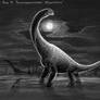 Sauroposeidon Nighttime - Dinocember Day 4