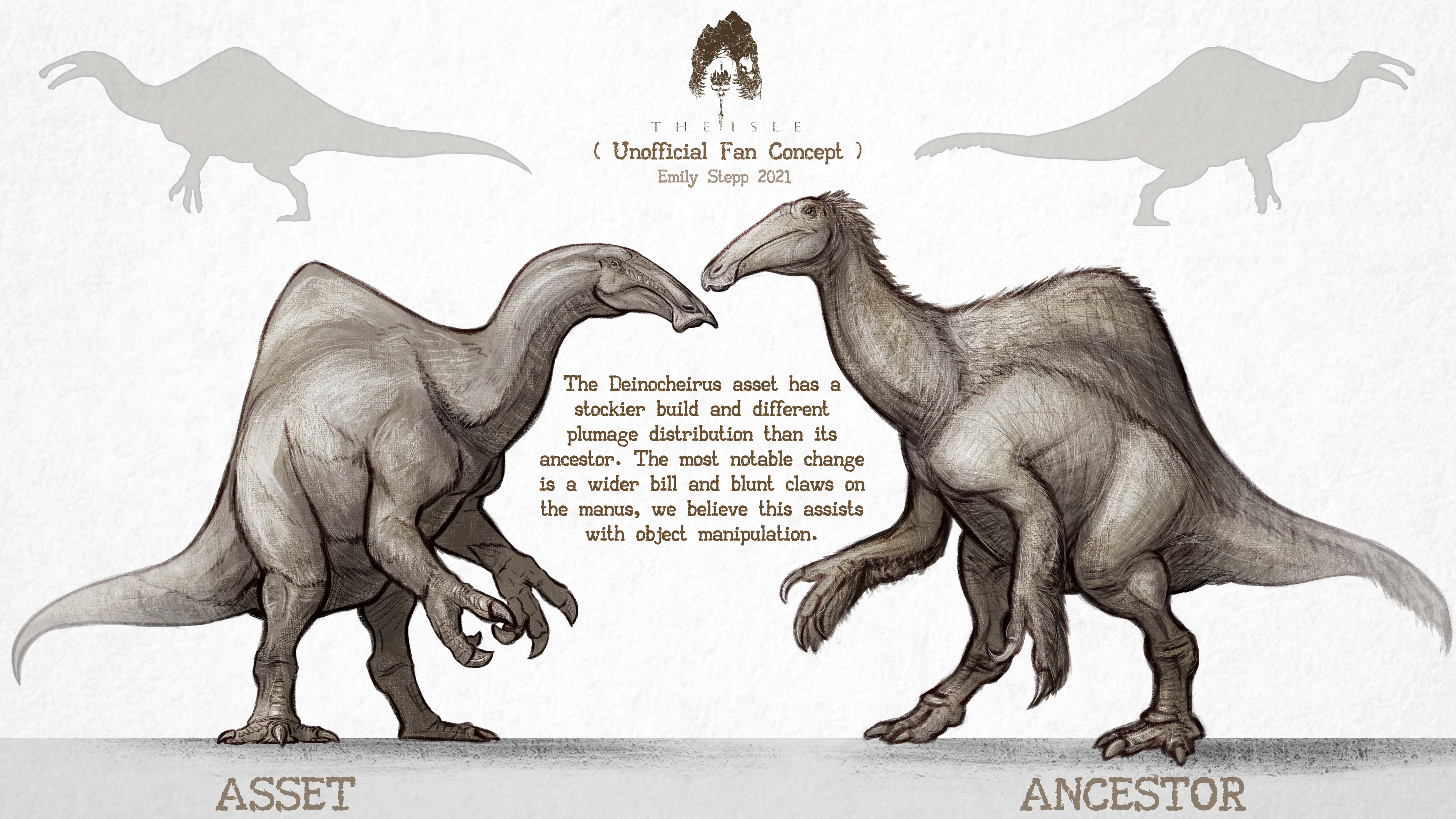 Deinocheirus concept : r/jurassicworldevo