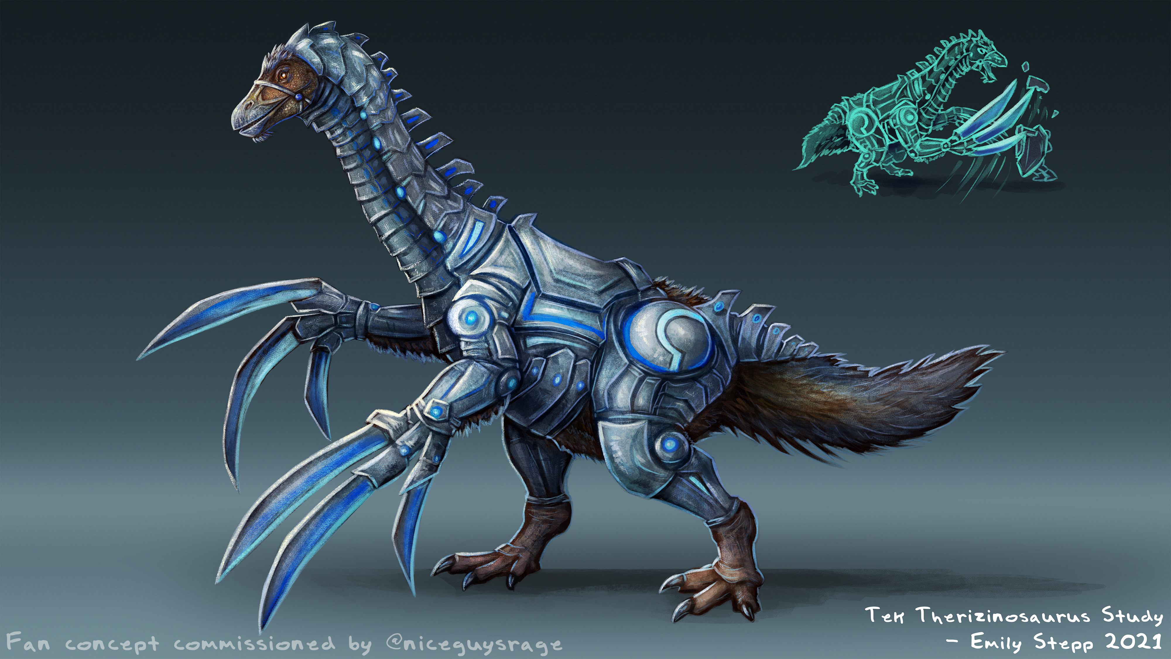 Tek Therizinosaurus Fan Concept by EmilyStepp on DeviantArt
