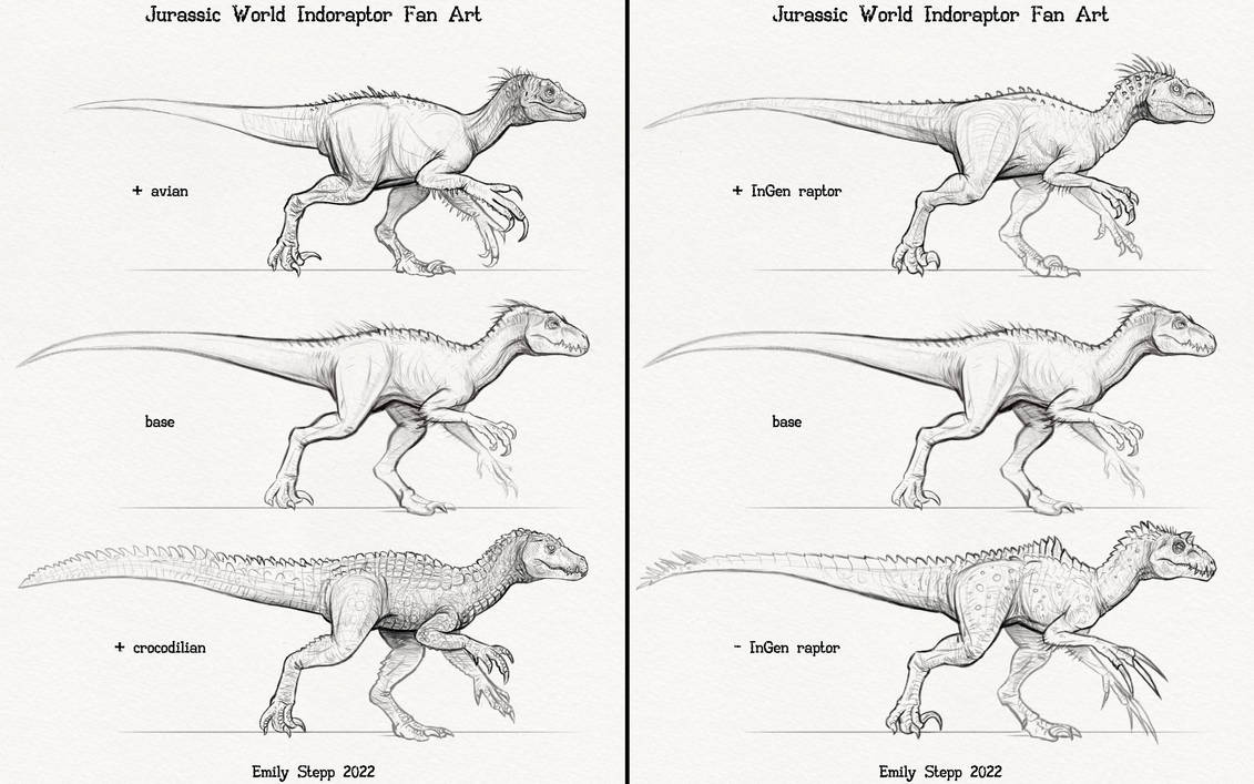 Indoraptor DNA Variants by EmilyStepp on DeviantArt