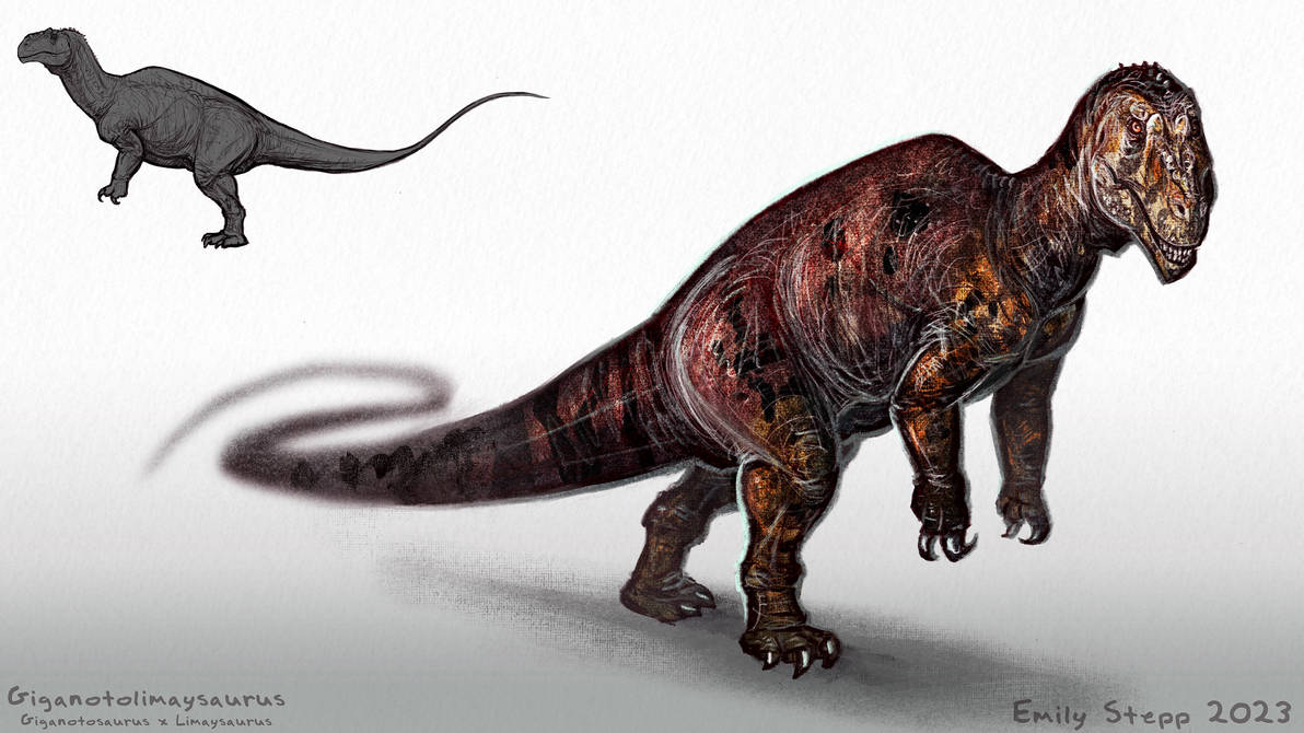Transparent Limaysaurus Giganotosaurus x Limaysaurus Hybrid by EmilyStepp on DeviantArt
