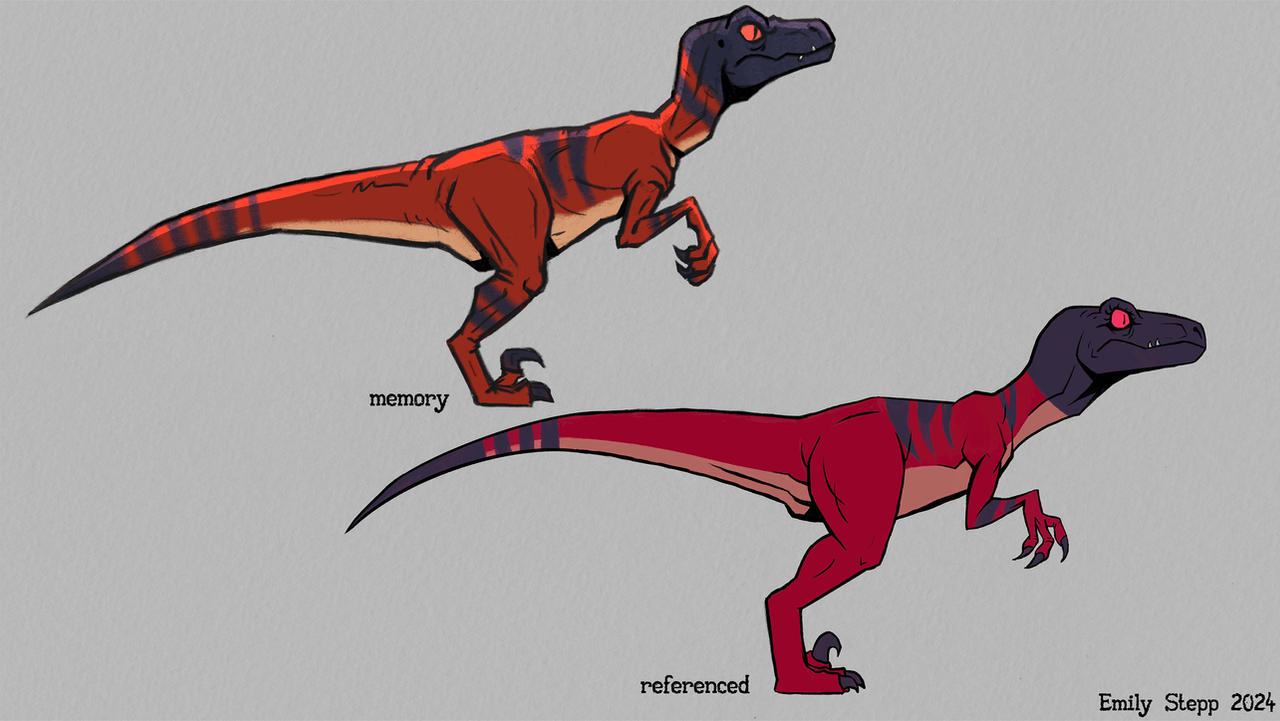 Emily Raptor Memory vs. Reference Primal Raptor by EmilyStepp on DeviantArt
