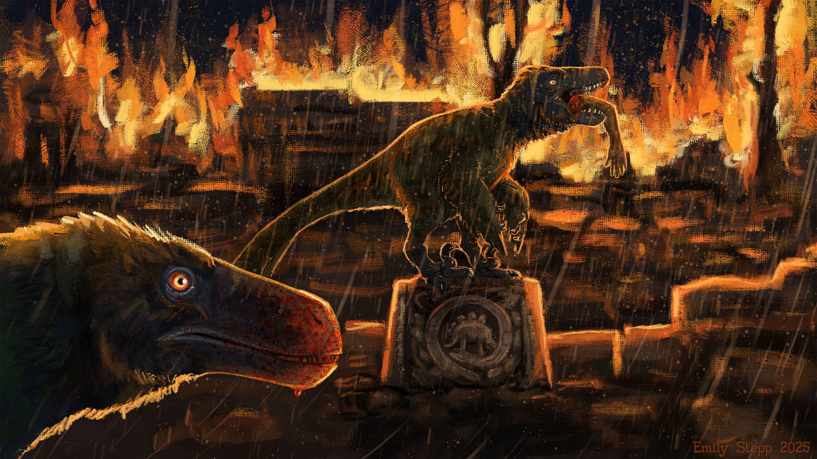 Primative War Raptor Primitive War Utahraptors Scavenging in Ruins by EmilyStepp on DeviantArt