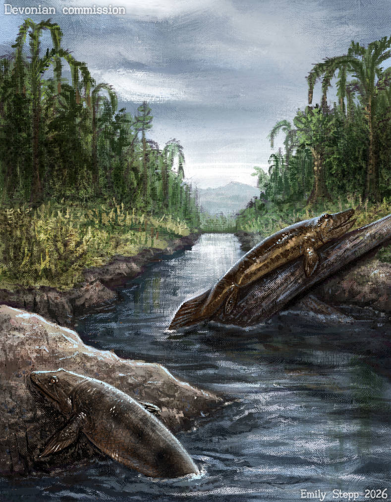 Devonian Paleoart Commission by EmilyStepp on DeviantArt
