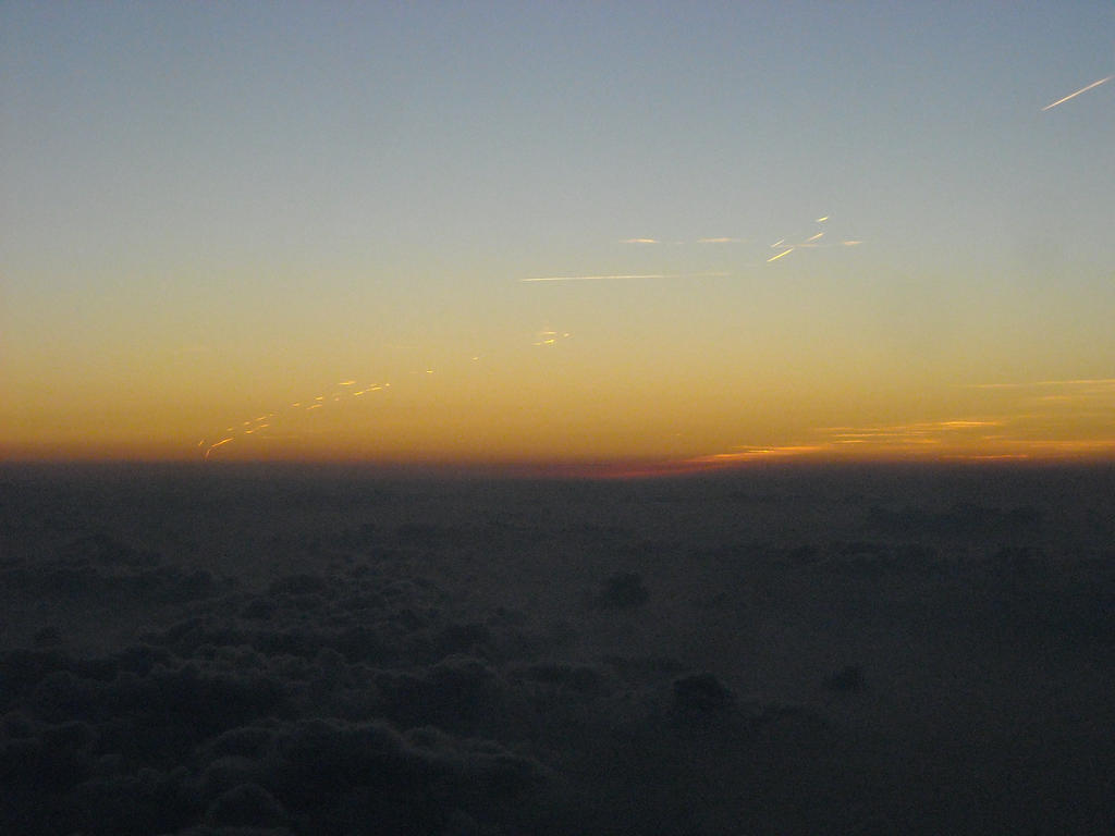 Airplane Sunset