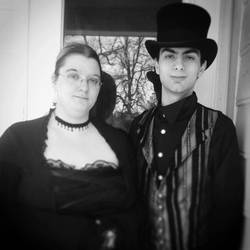 Victorian goth couple