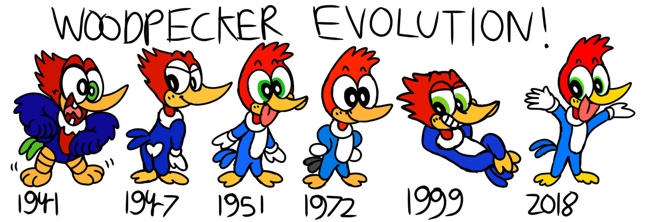 Woody Woodpecker Evolution By Megazarigoldx On Deviantart Woody Woodpecker Evolution By Megazarigoldx On Deviantart