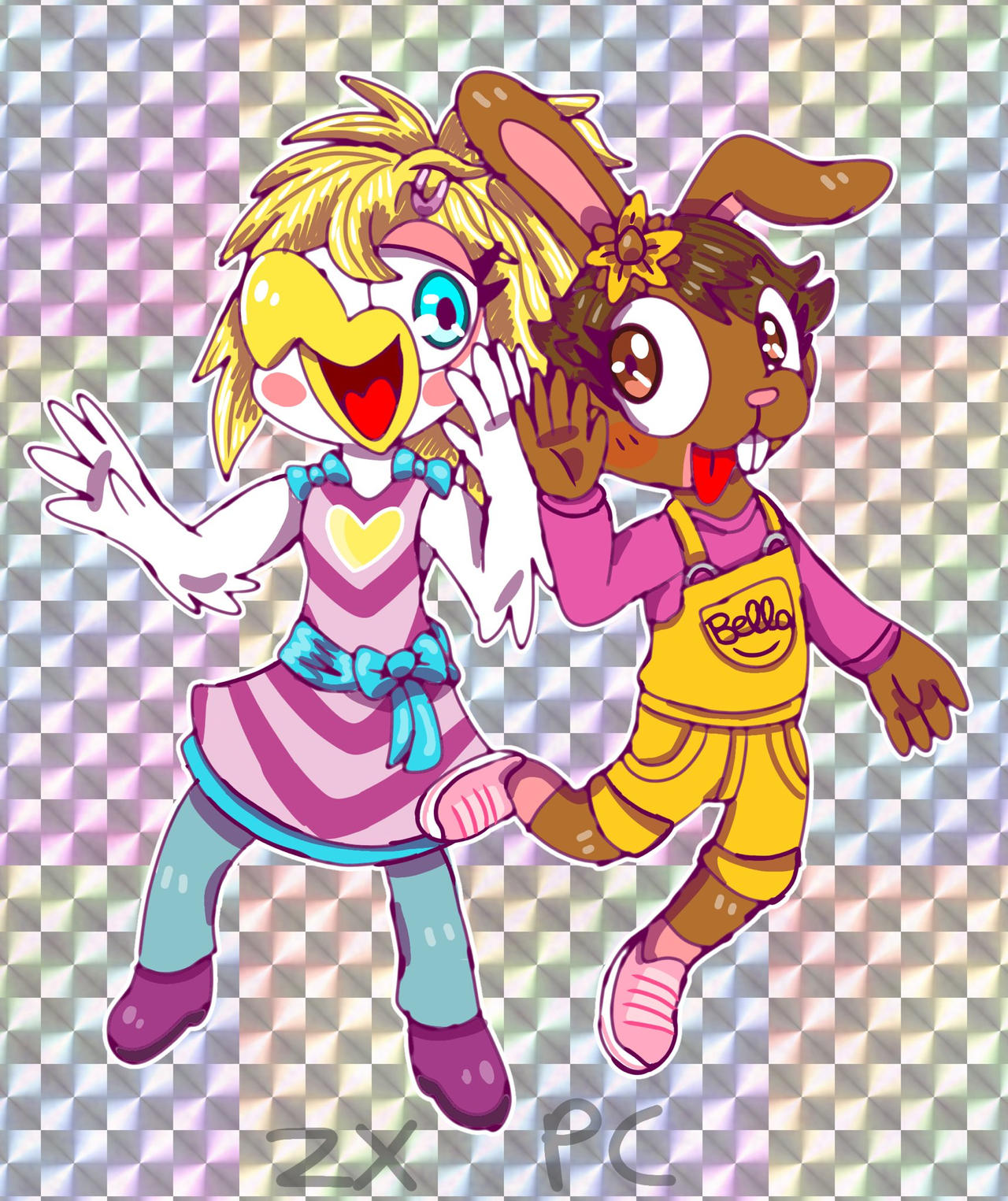 Helen Henny and Bella Bunny! ART TRADE by ZarigoldXPC on DeviantArt