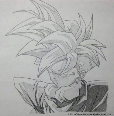 DBZ Teen Gohan SSJ Sketch 1