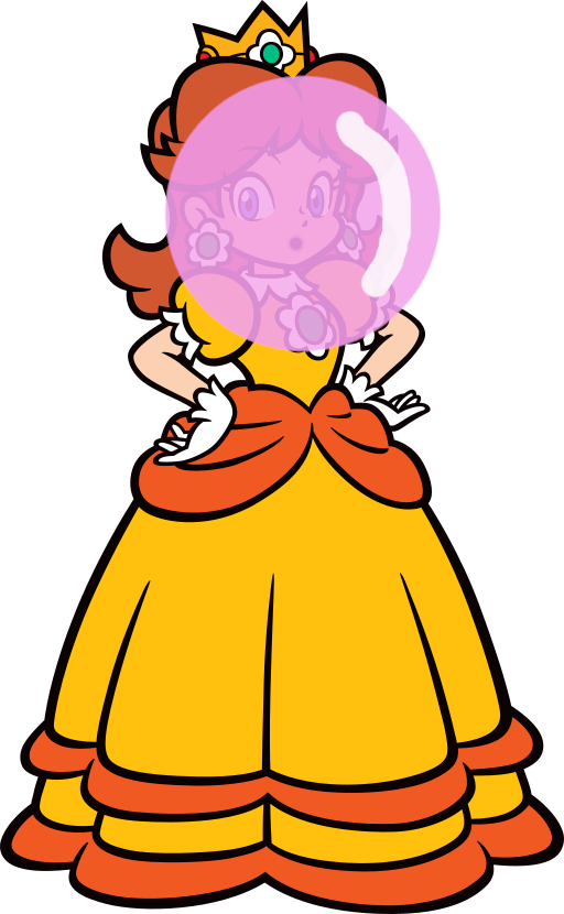 Princess Daisy Blowing Bubble Gum by Tedster7800 on DeviantArt