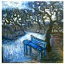 the blue bench