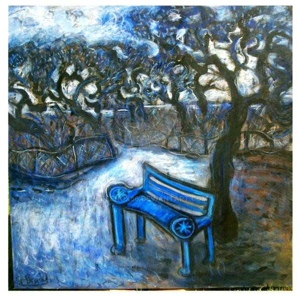 the blue bench