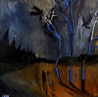 dead ghost gums.....90cmx90cm..acr