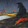 'crow And Sleeping Woman'  90cmx70cm