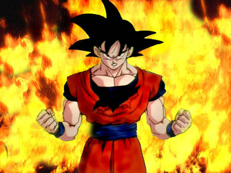 goku in flames