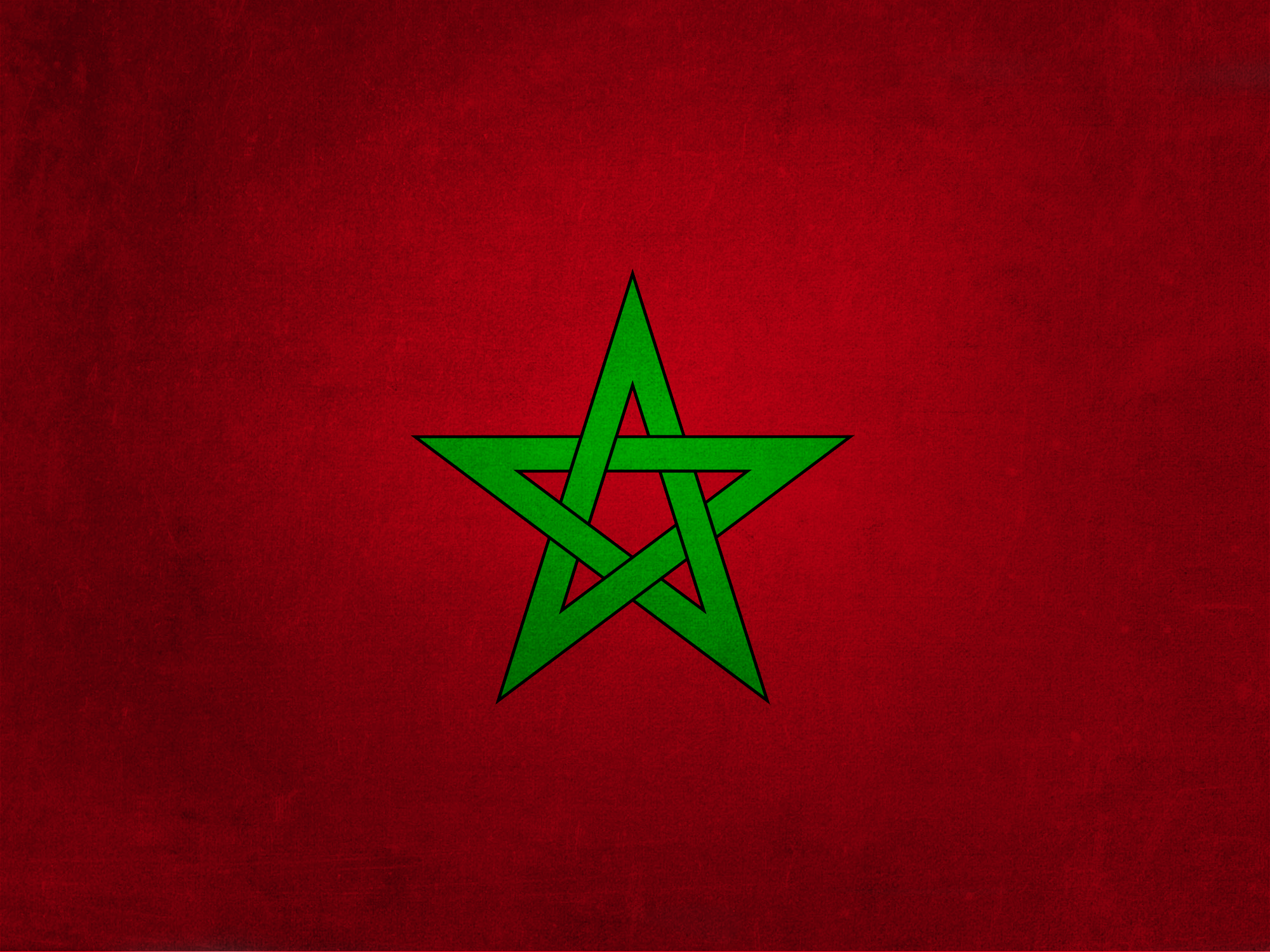 Morocco Flag Grunge