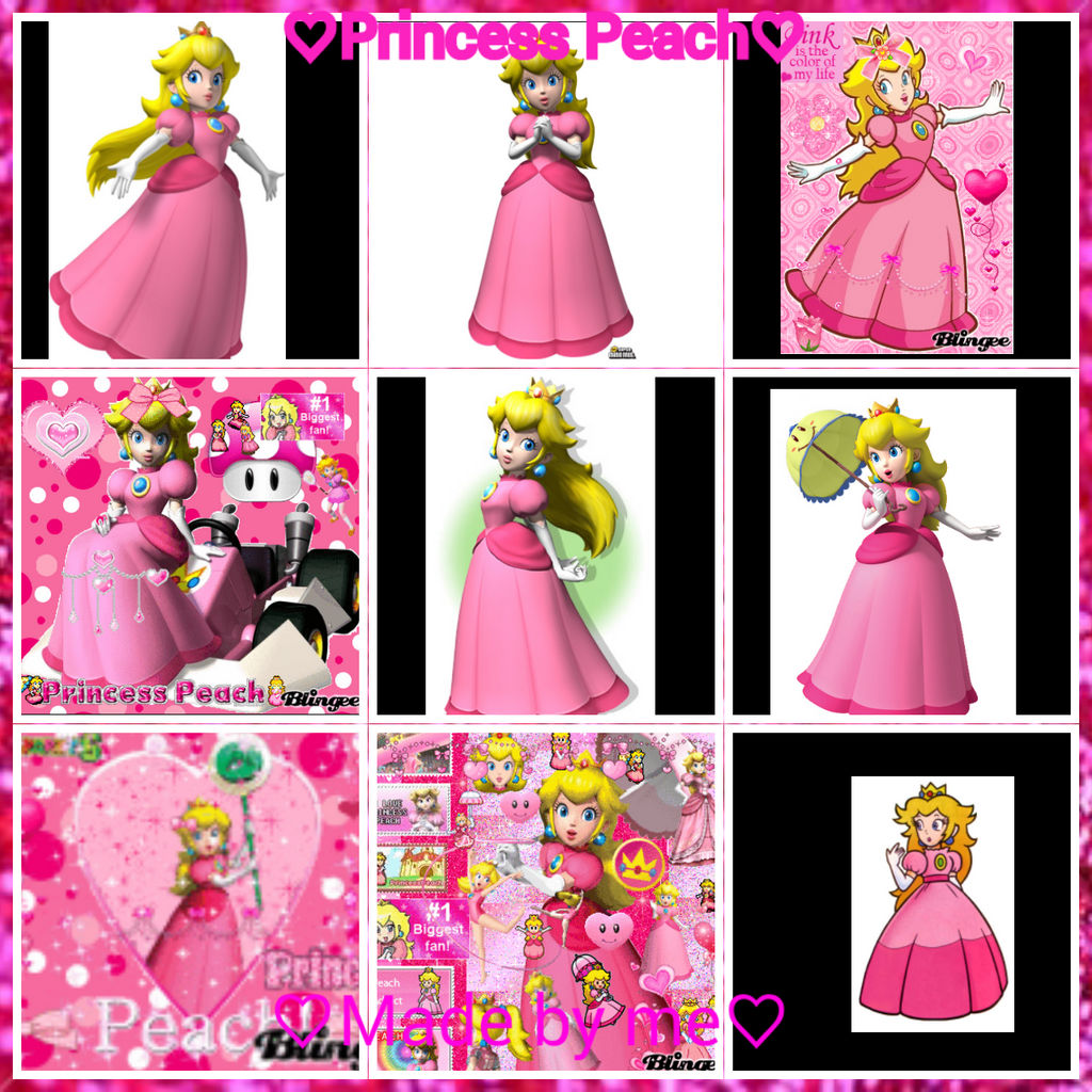 The Princess peach collage