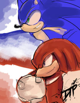 Rad Red and Blue Blur Sketch