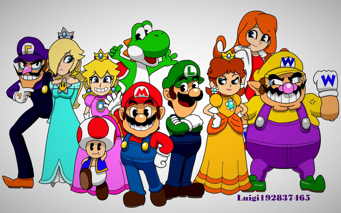 Classic Super Mario Crew by Luigi192837465 on DeviantArt