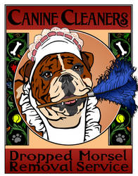 Canine Cleaners Humorous Dog Illustration
