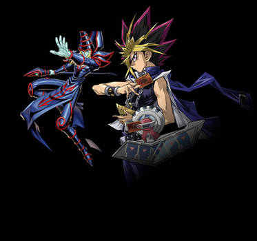 Yami Yugi and Dark Magician render  [V-Jump] 