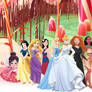 Disney Princesses with Vanellope Von Schweetz