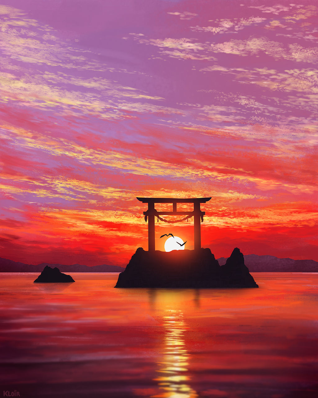 Torii Sunset by kloir on DeviantArt