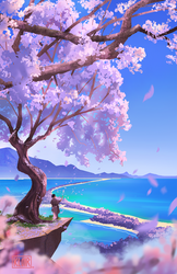 Cherry Blossom Cliff