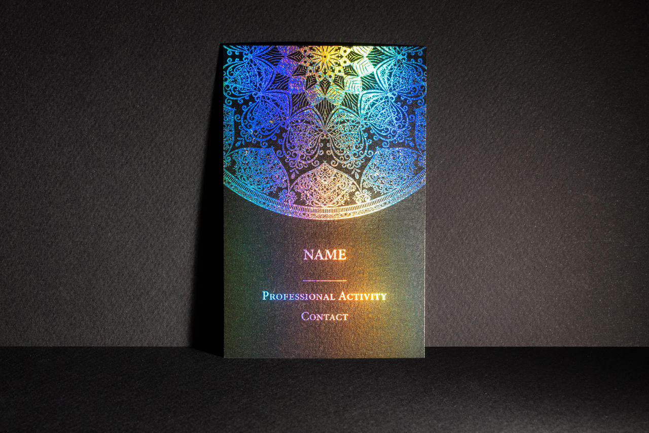 holographic visiting card Professional Foil Stamped Lawyer Business Card Template