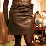 popped leather skirt