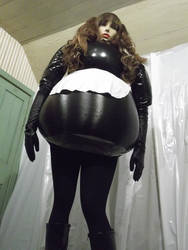 Inflatable maid marcia costume