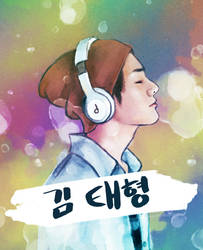 KimTaehyung Watercolor by LittleBlueCreek