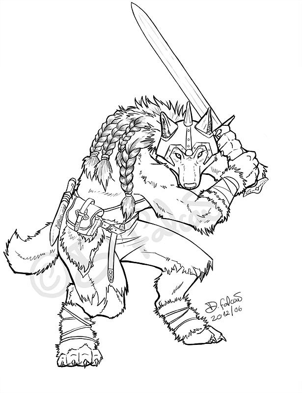 Viking Warrior Wolf Commission