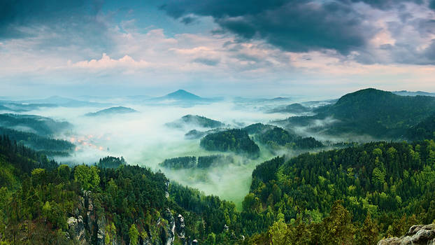 Sleeping Misty Village