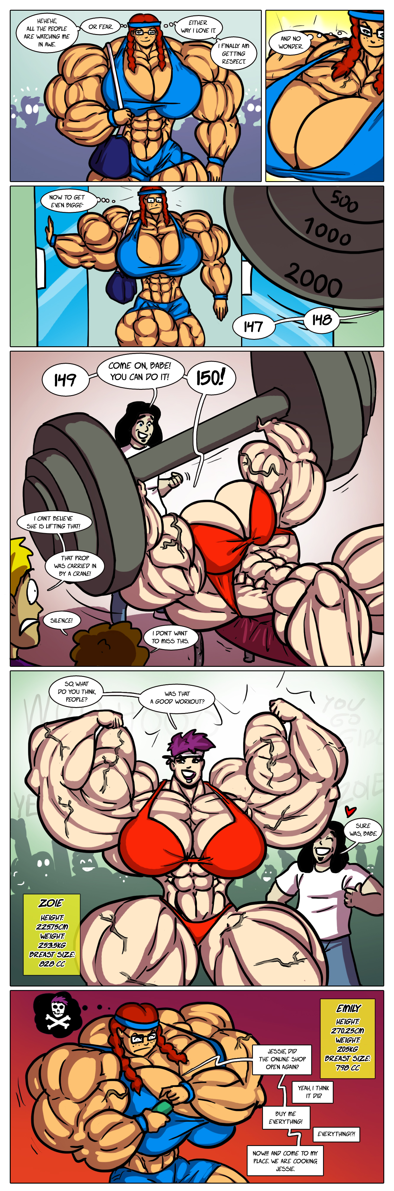 Muscle comics female growth 